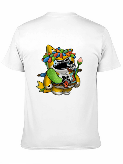 Camiseta Negra con Diseño de Tanuki