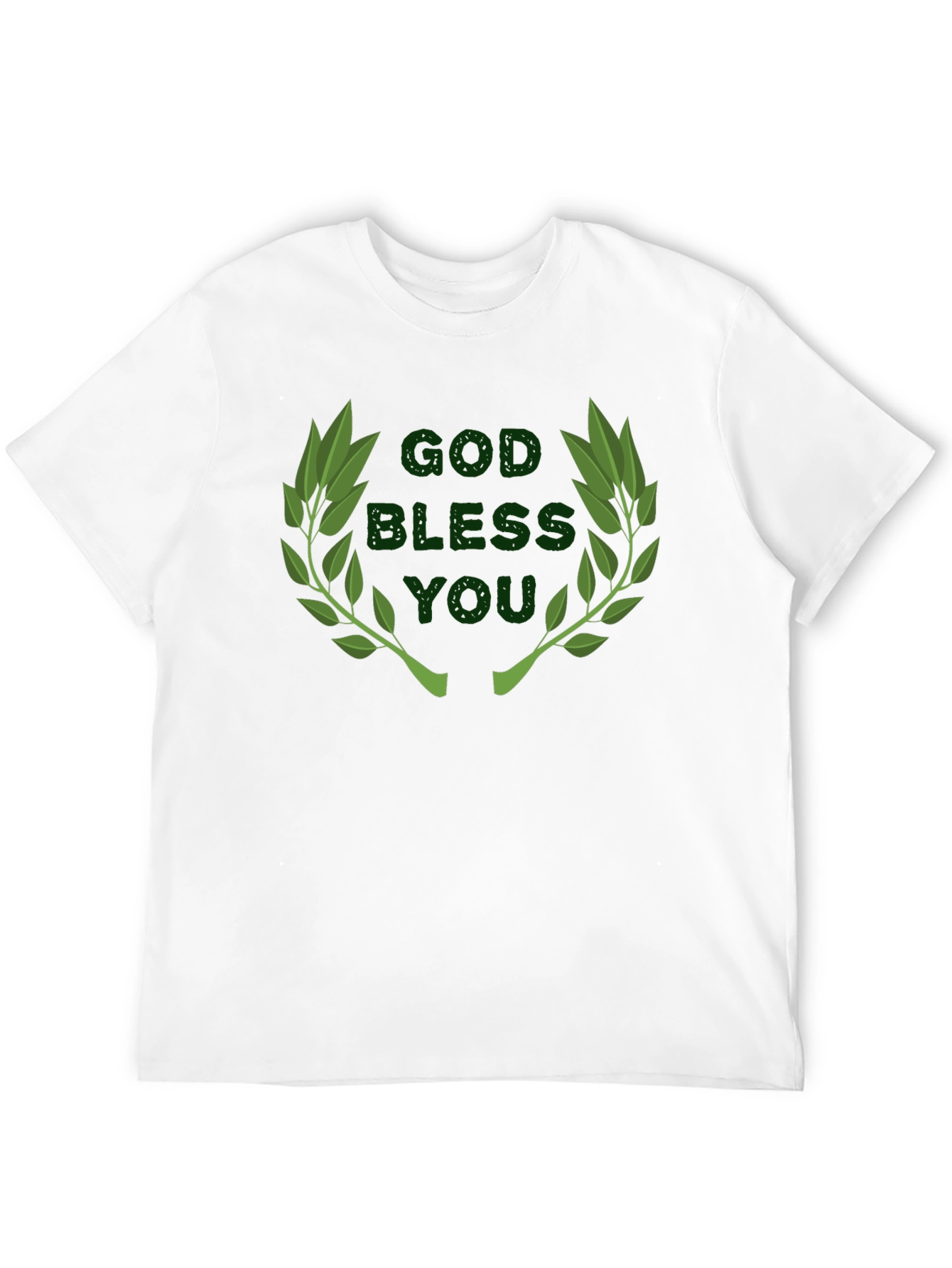 Camiseta Negra con Diseño Religioso