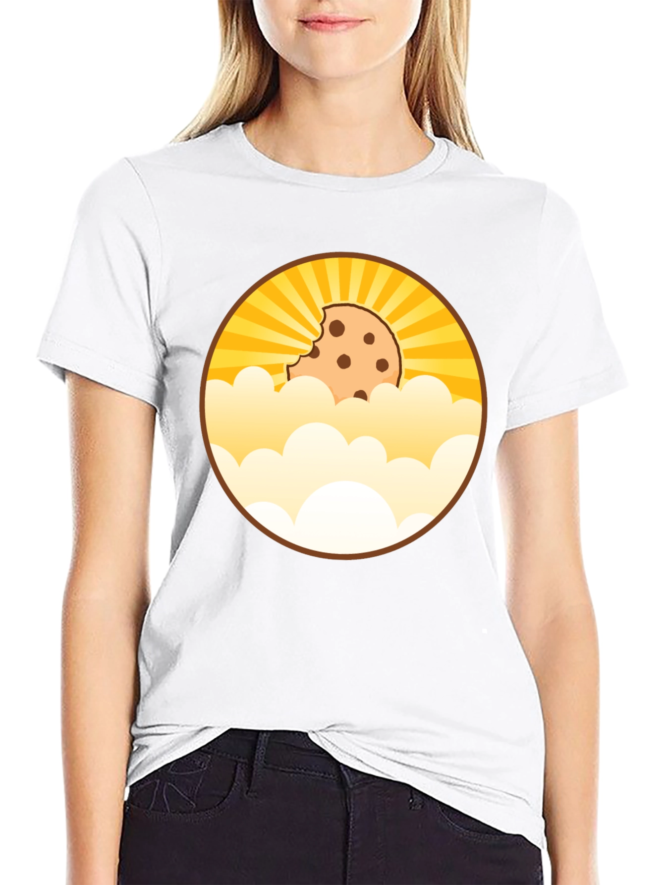 Camiseta Negra Diseño Cookie Celestial