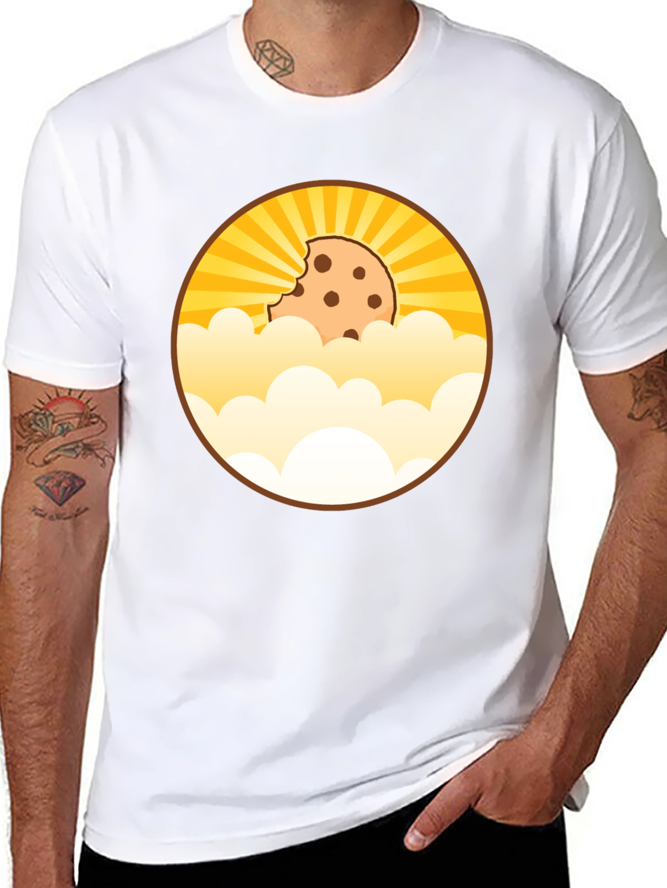 Camiseta Negra Diseño Cookie Celestial