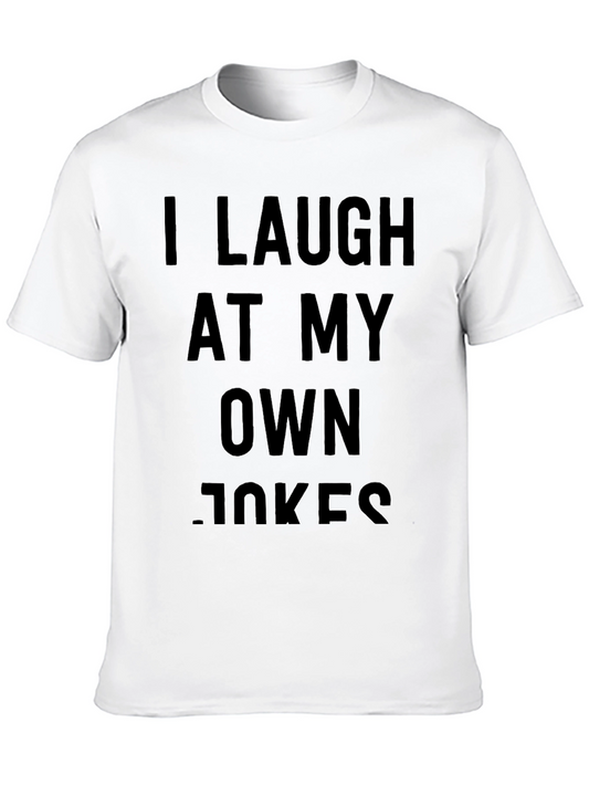 Camiseta Negra: Me Río de Mis Propios Chistes