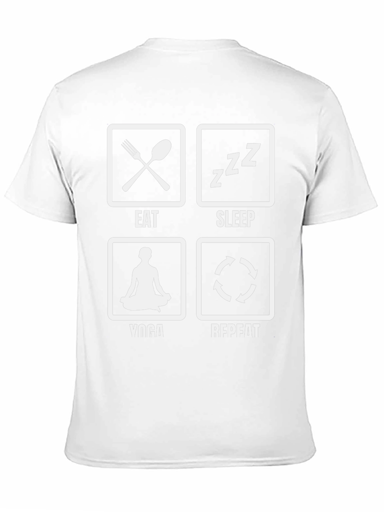 Camiseta Negra Eat Sleep Yoga Repeat