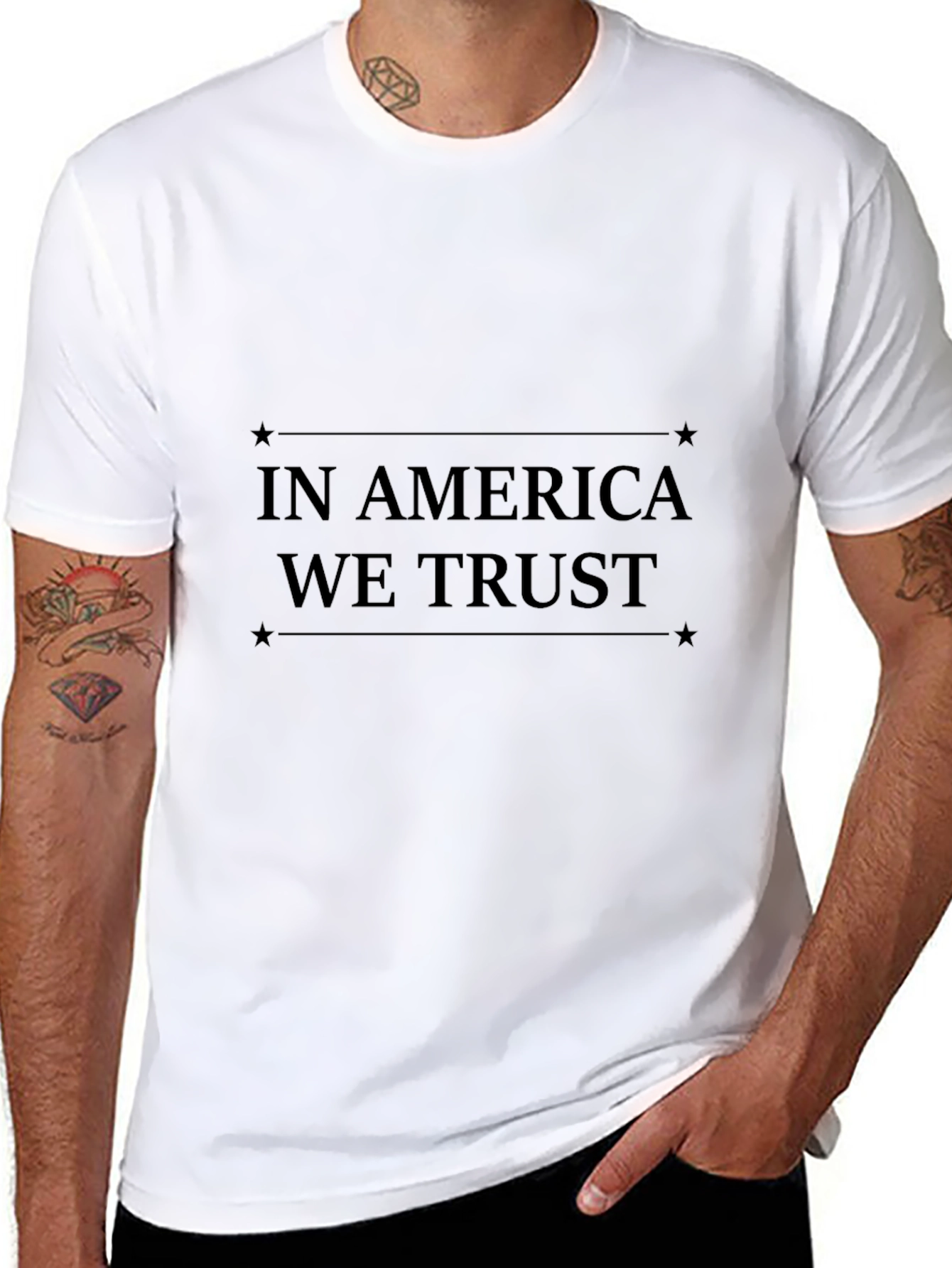 Camiseta Negra In America We Trust Estampada