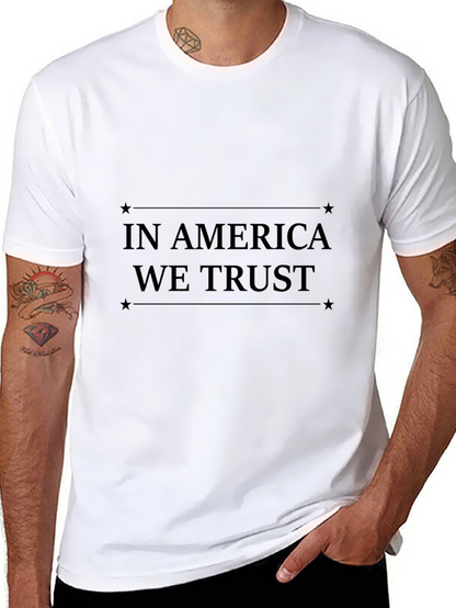 Camiseta Negra In America We Trust Estampada