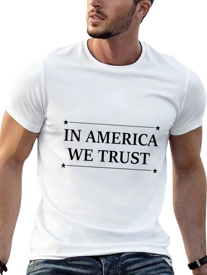 Camiseta Negra In America We Trust Estampada