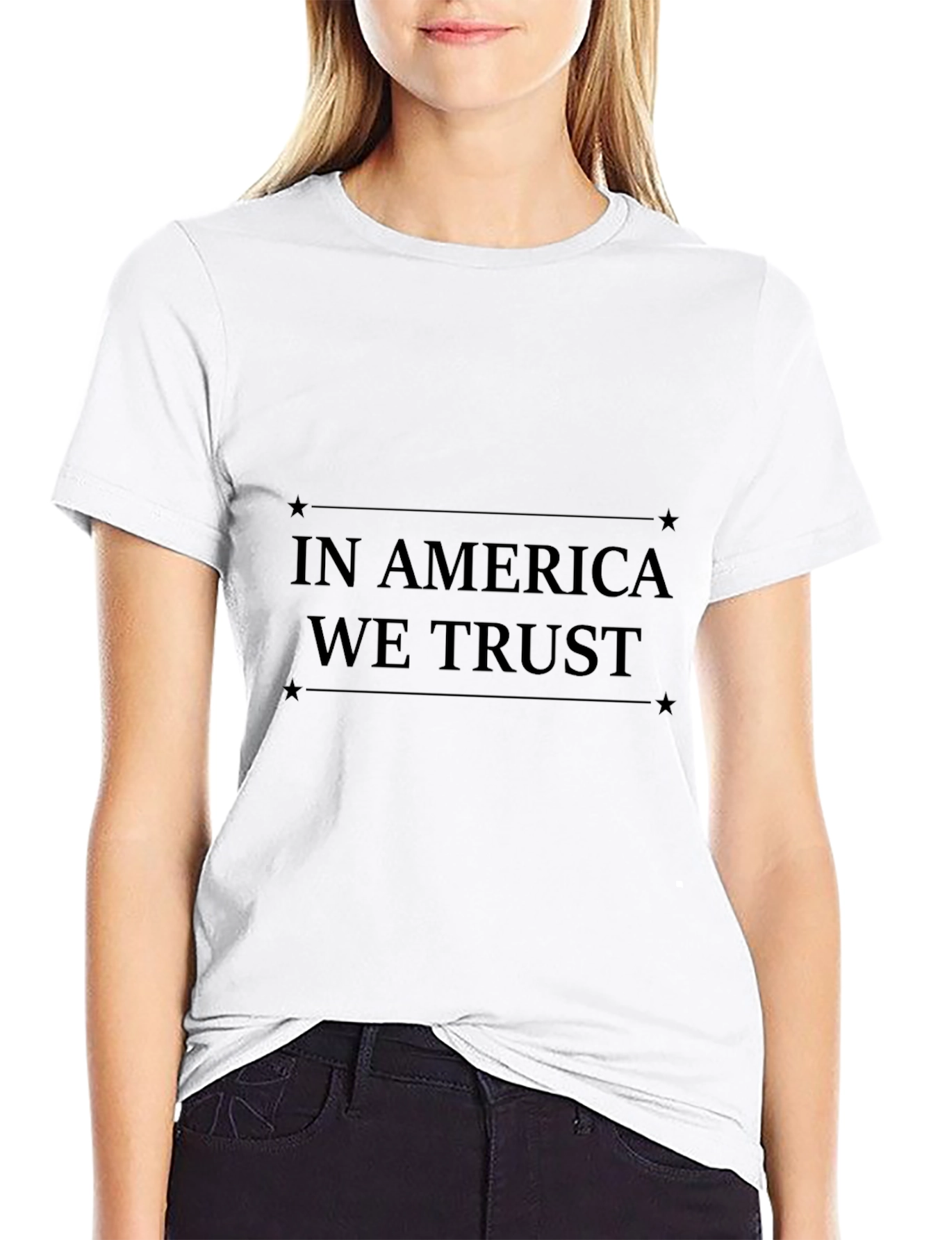 Camiseta Negra In America We Trust Estampada