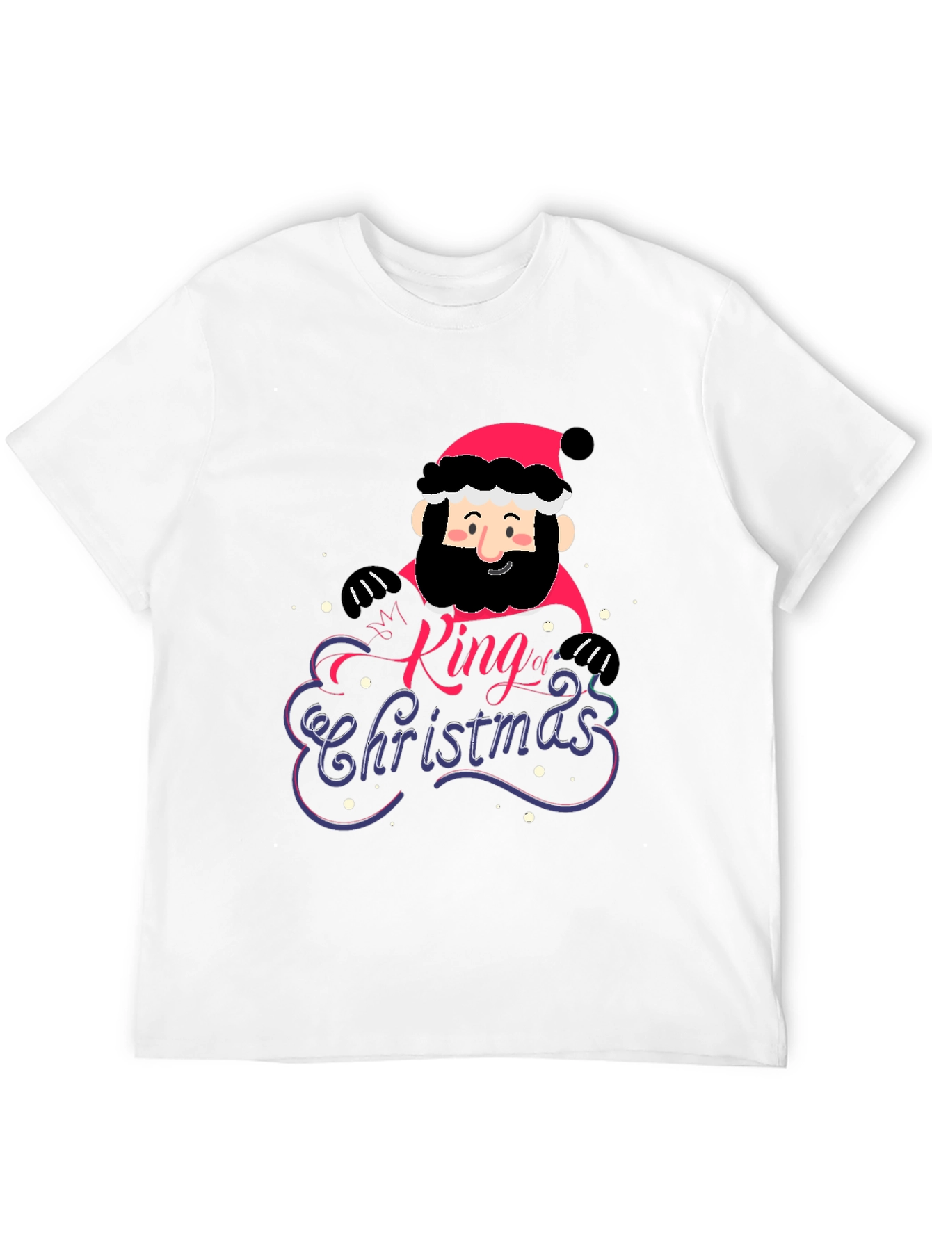 Camiseta Hombre Negra Rey de la Navidad