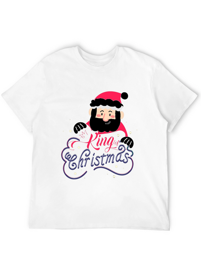 Camiseta Hombre Negra Rey de la Navidad