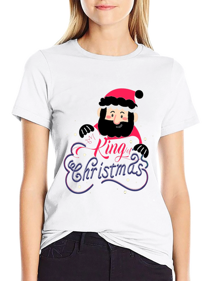 Camiseta Hombre Negra Rey de la Navidad