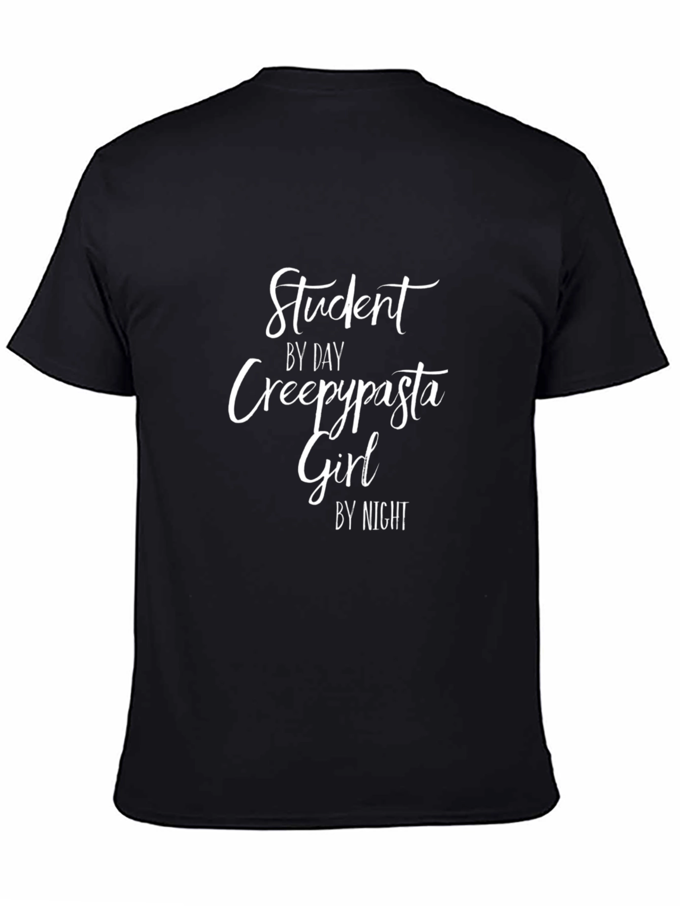 Camiseta Negra Estudiante Creepypasta Girl