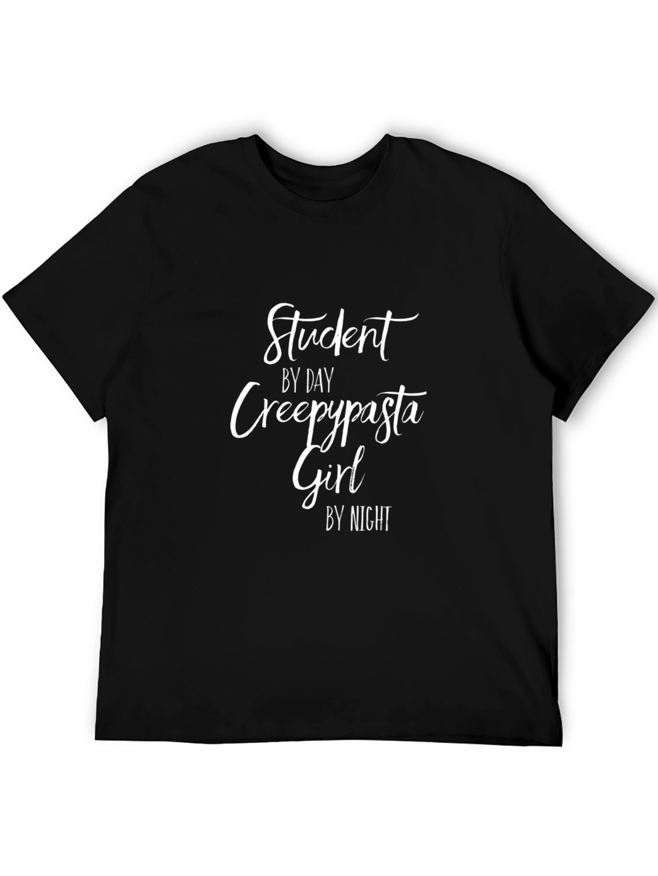 Camiseta Negra Estudiante Creepypasta Girl