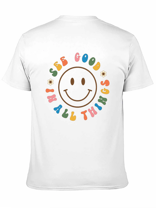 Camiseta Negra con Diseño Positivo See Good in All Things