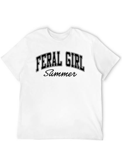 Camiseta Negra Feral Girl Summer