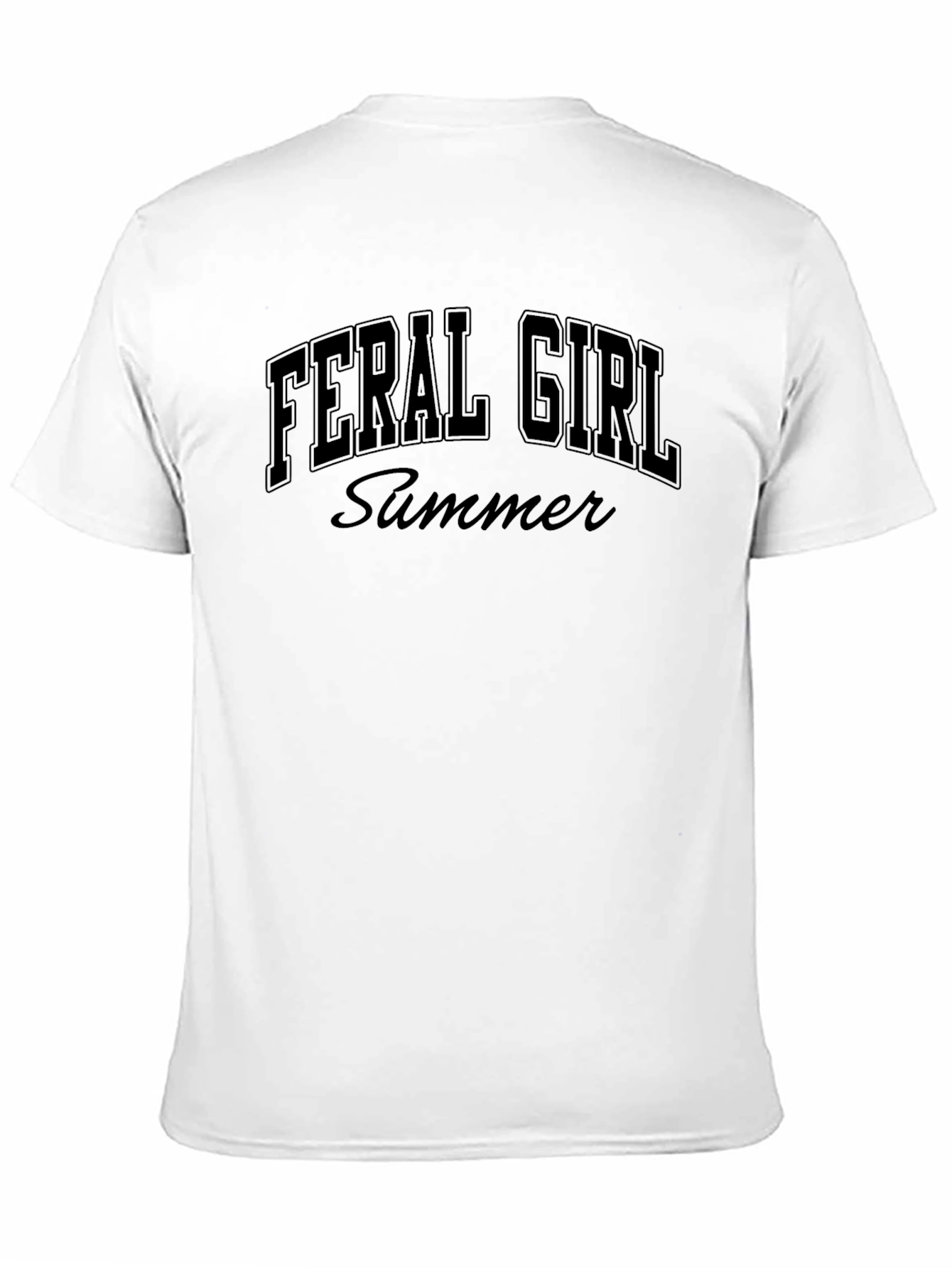 Camiseta Negra Feral Girl Summer