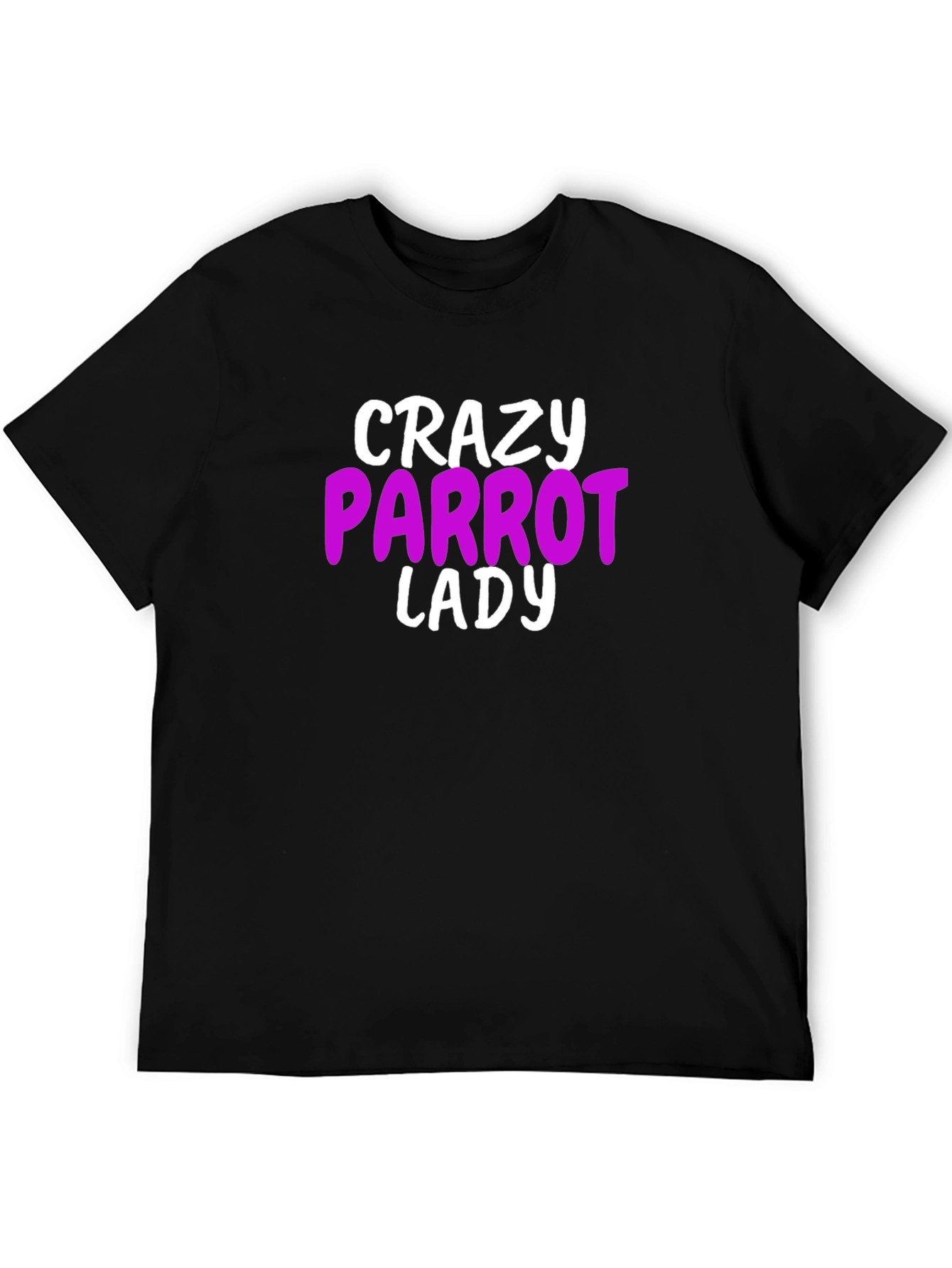 Camiseta Negra Crazy Parrot Lady