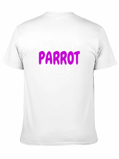 Camiseta Negra Crazy Parrot Lady