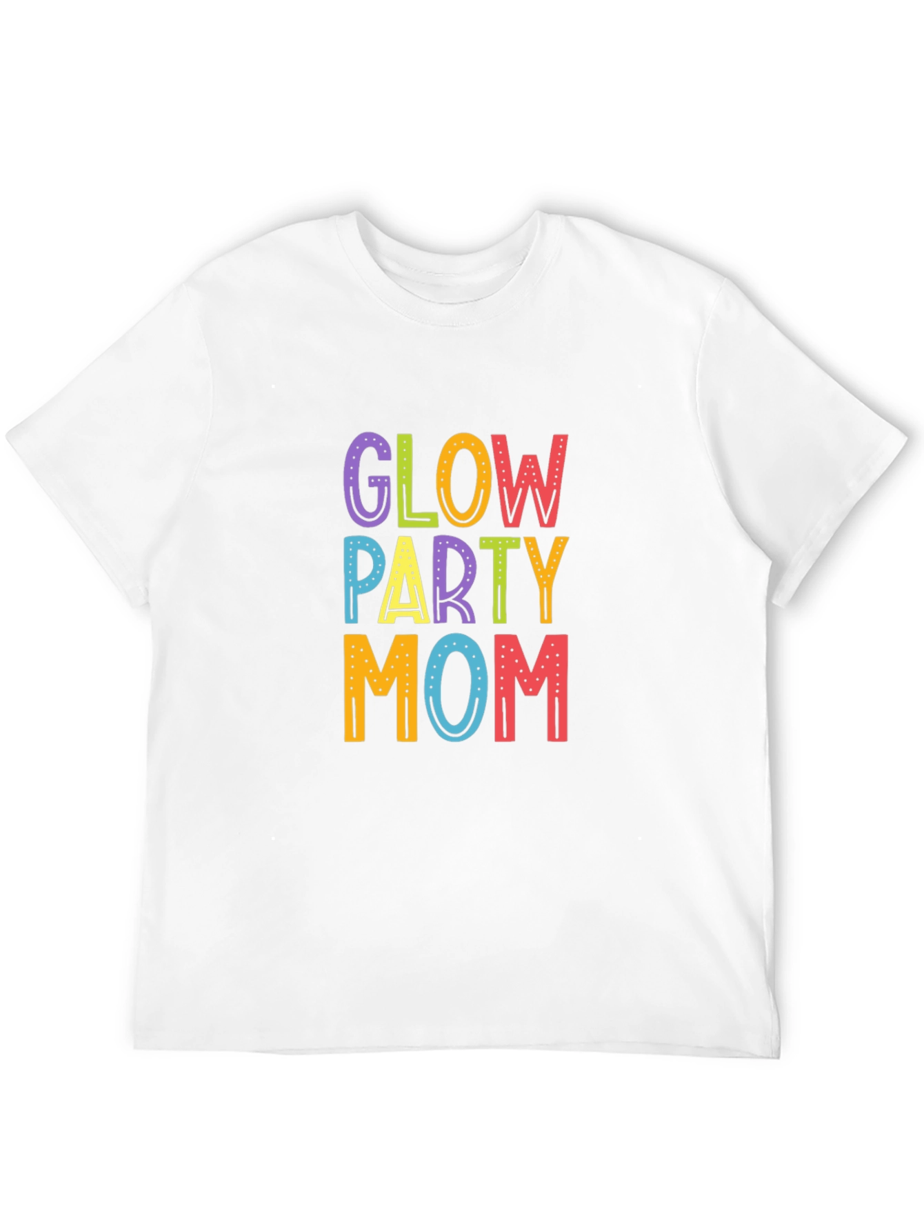Camiseta Negra Glow Party Mom para Mujer
