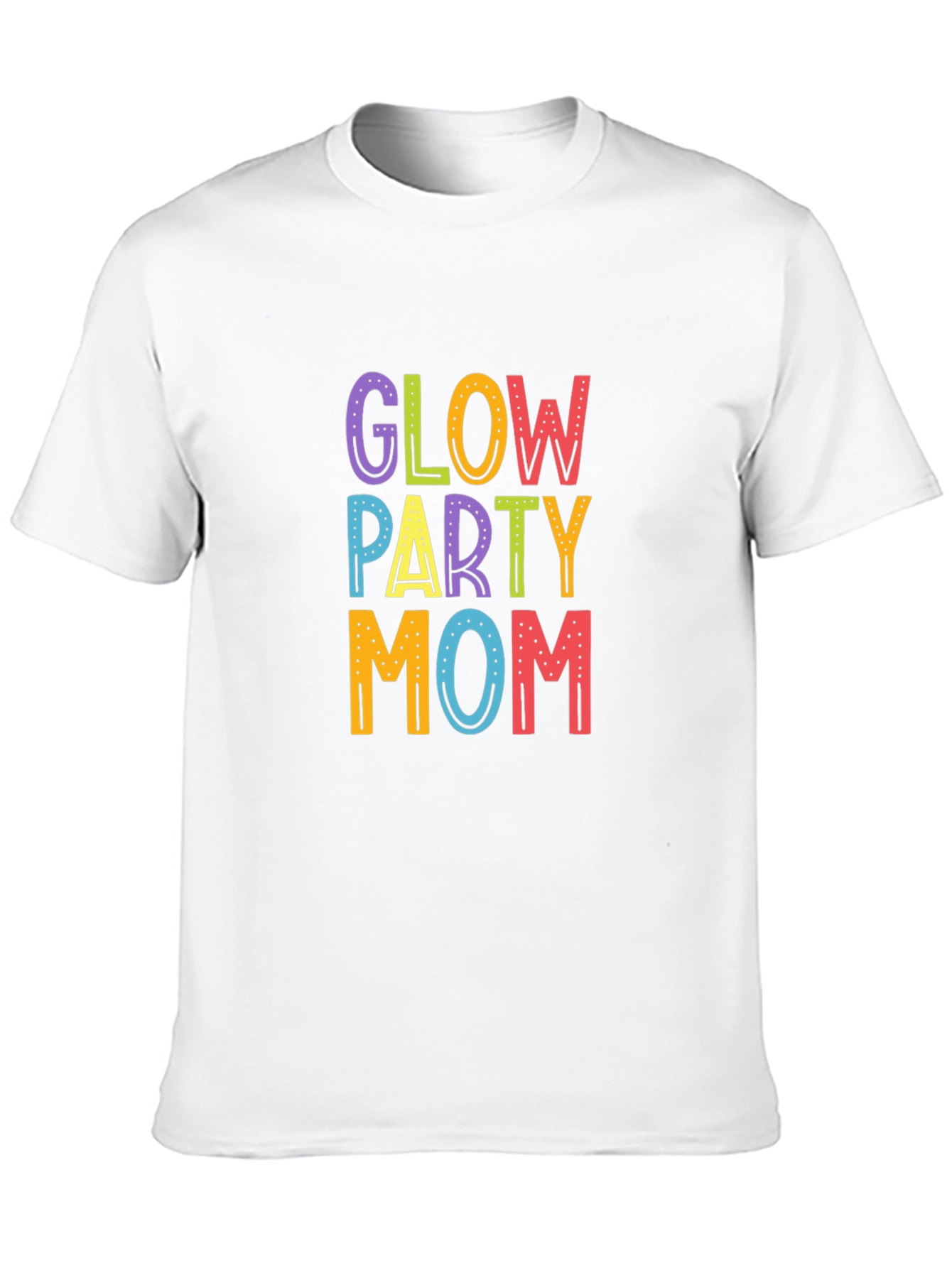 Camiseta Negra Glow Party Mom para Mujer