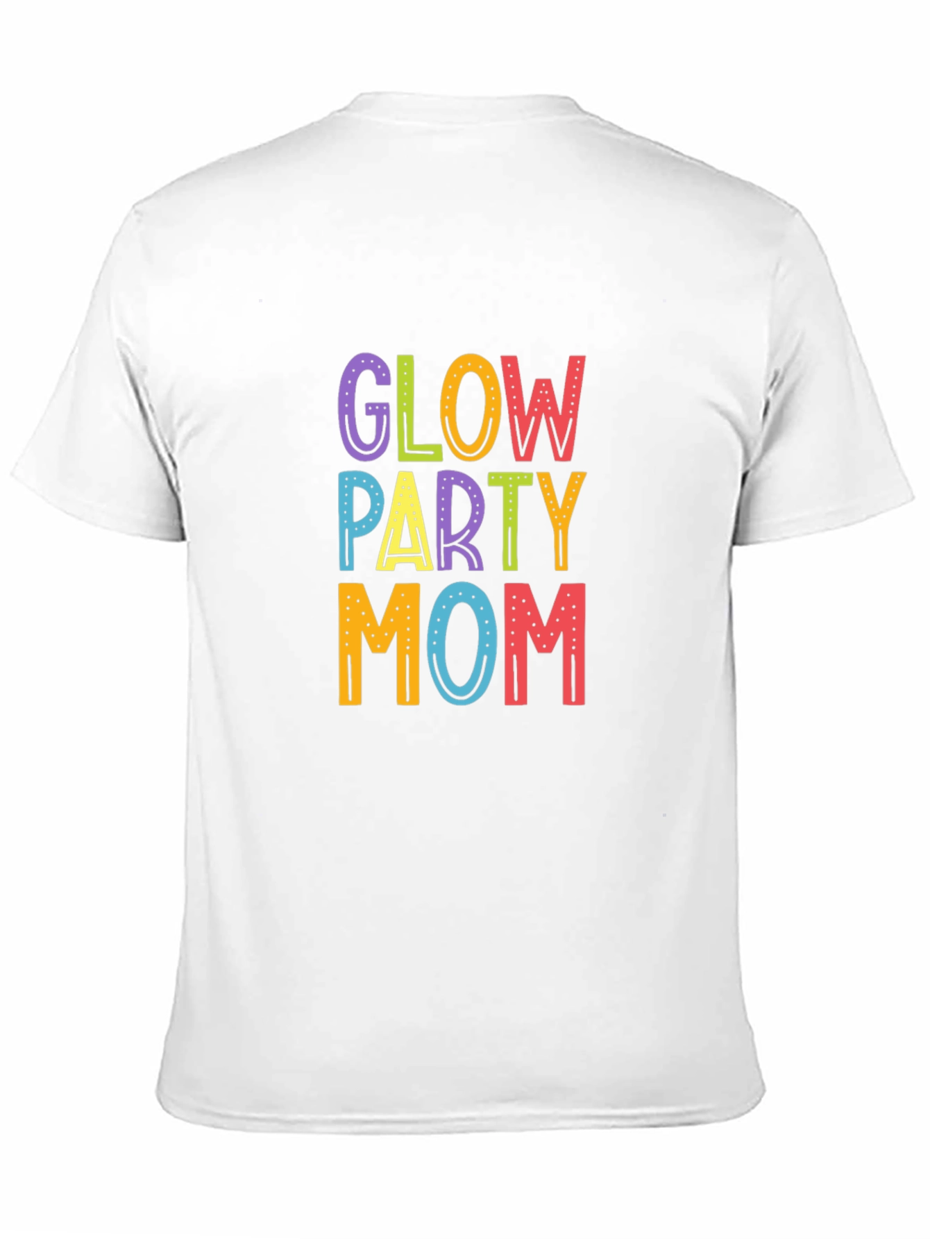 Camiseta Negra Glow Party Mom para Mujer