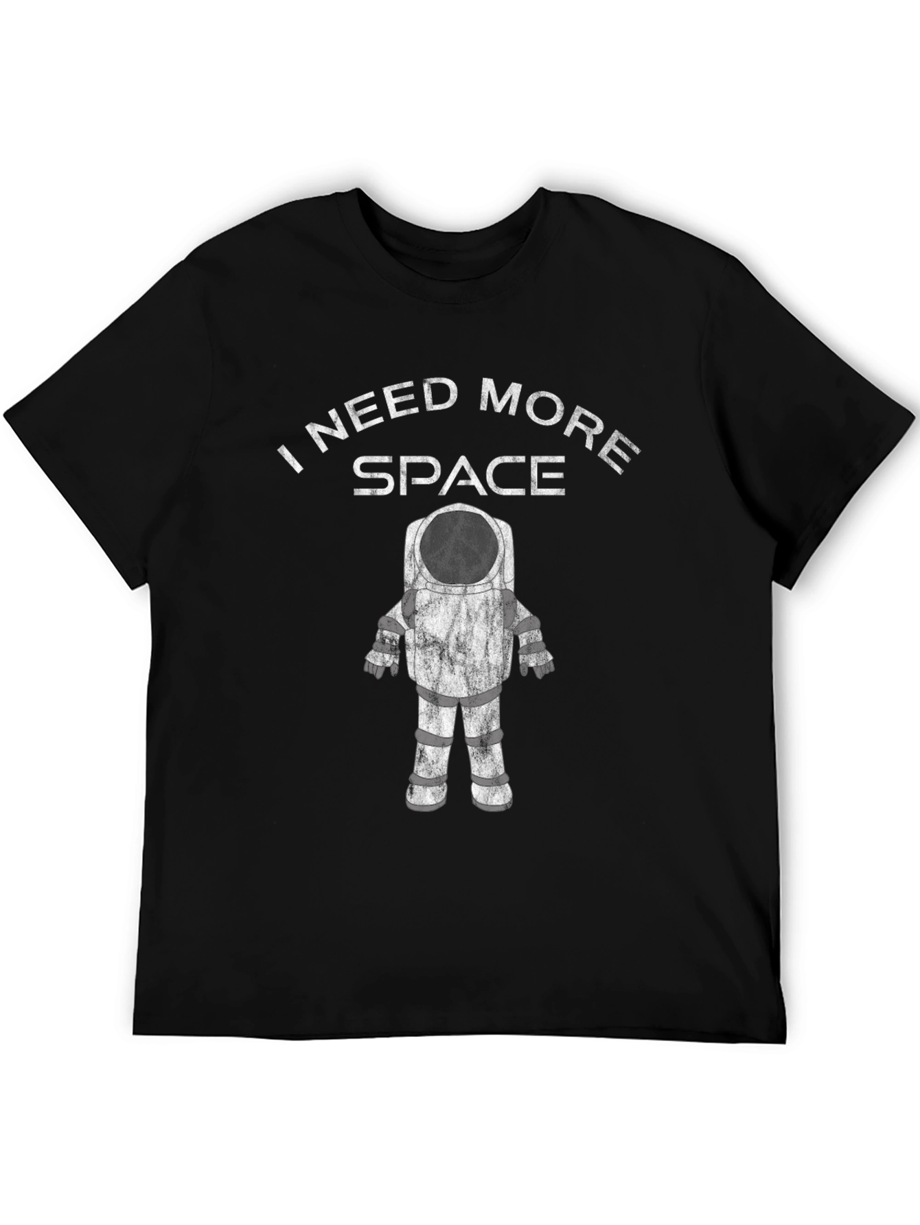 Camiseta Negra Necesito Más Espacio para Hombre