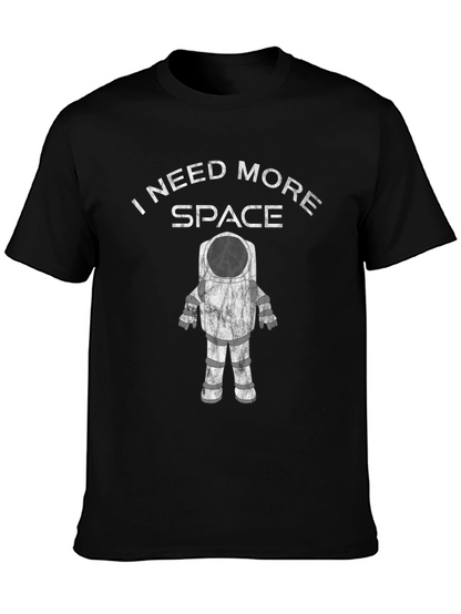 Camiseta Negra Necesito Más Espacio para Hombre