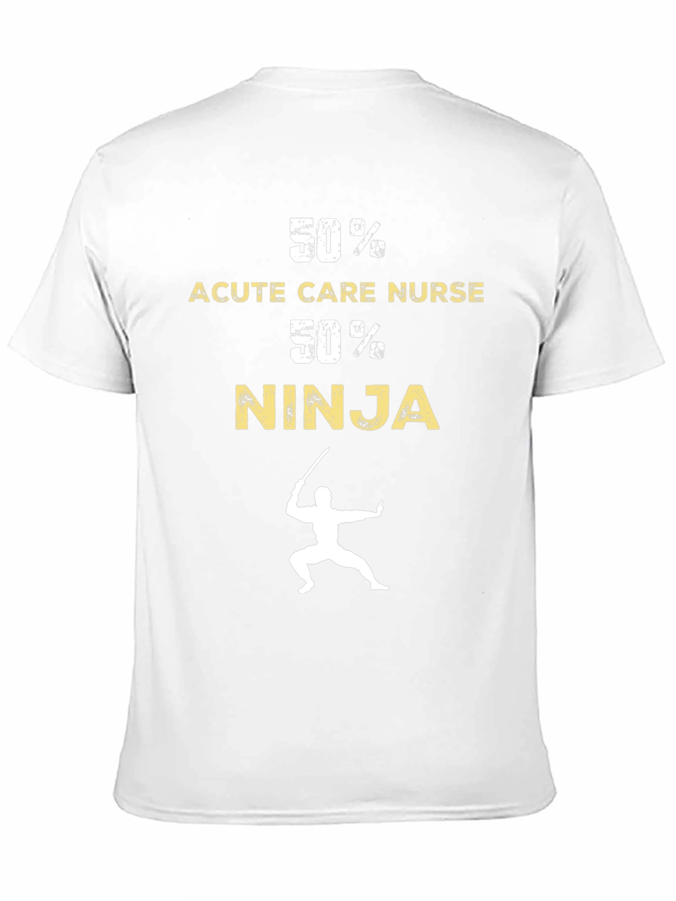Camiseta Negra Divertida: 50% Enfermera 50% Ninja