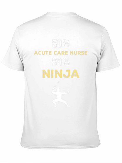 Camiseta Negra Divertida: 50% Enfermera 50% Ninja