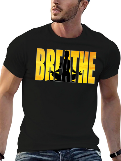 Camiseta Negra Breathe - Meditación y Relax