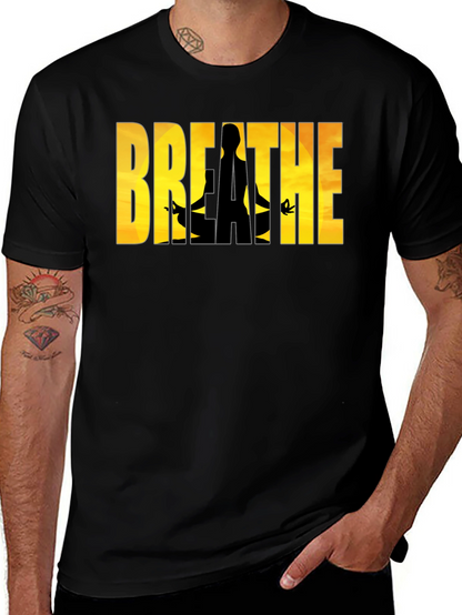 Camiseta Negra Breathe - Meditación y Relax