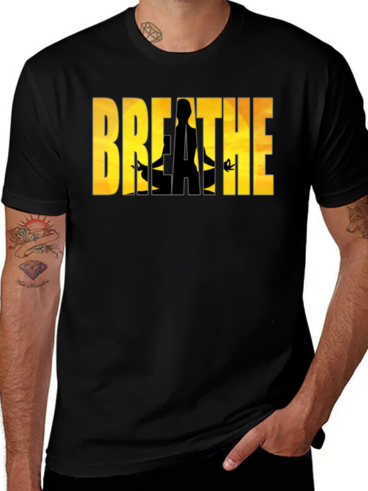 Camiseta Negra Breathe - Meditación y Relax