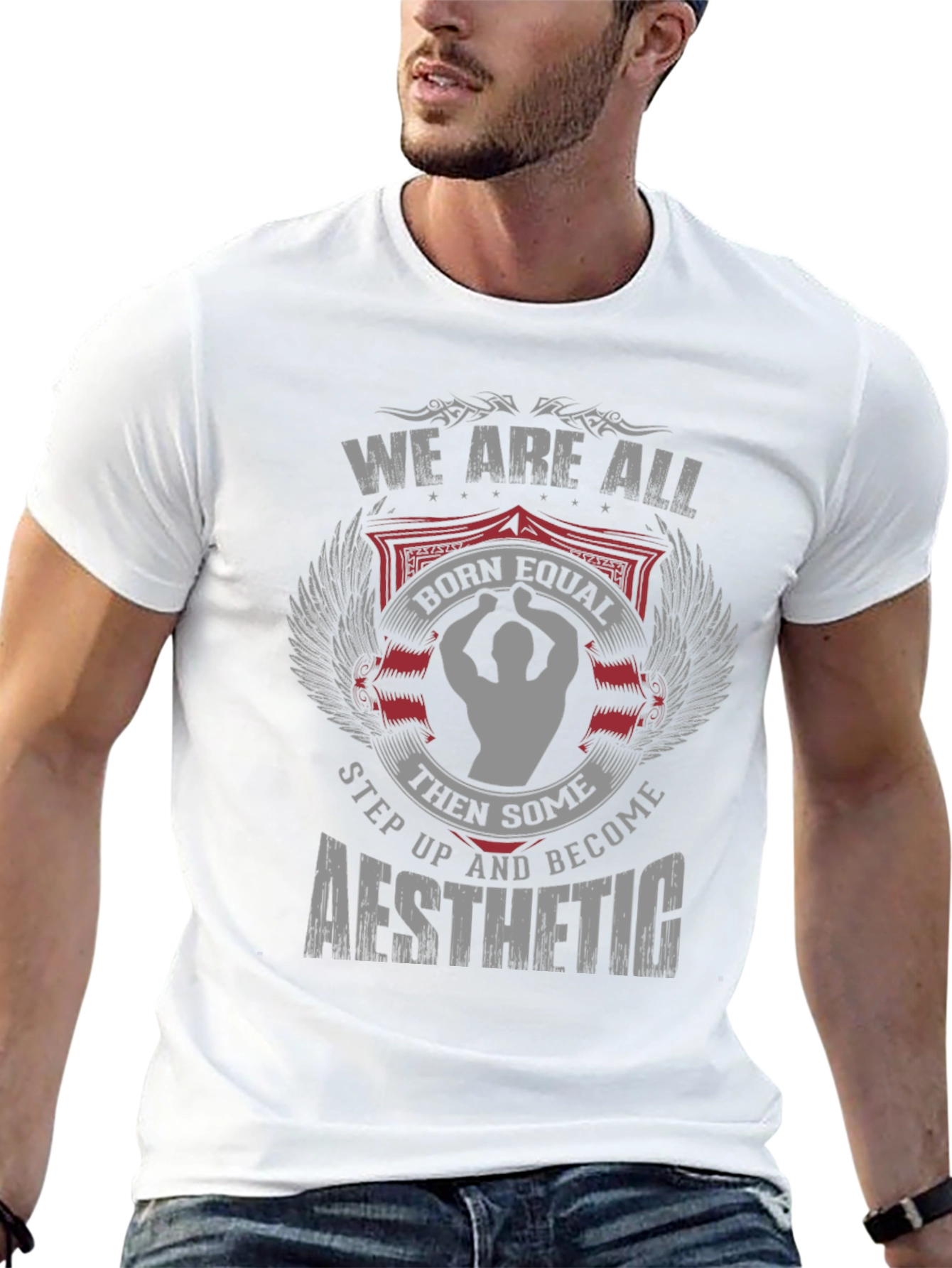 Camiseta Negra Estética y Motivacional para Hombre