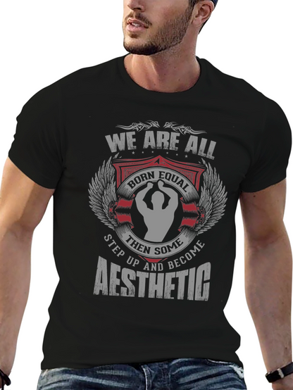 Camiseta Negra Estética y Motivacional para Hombre