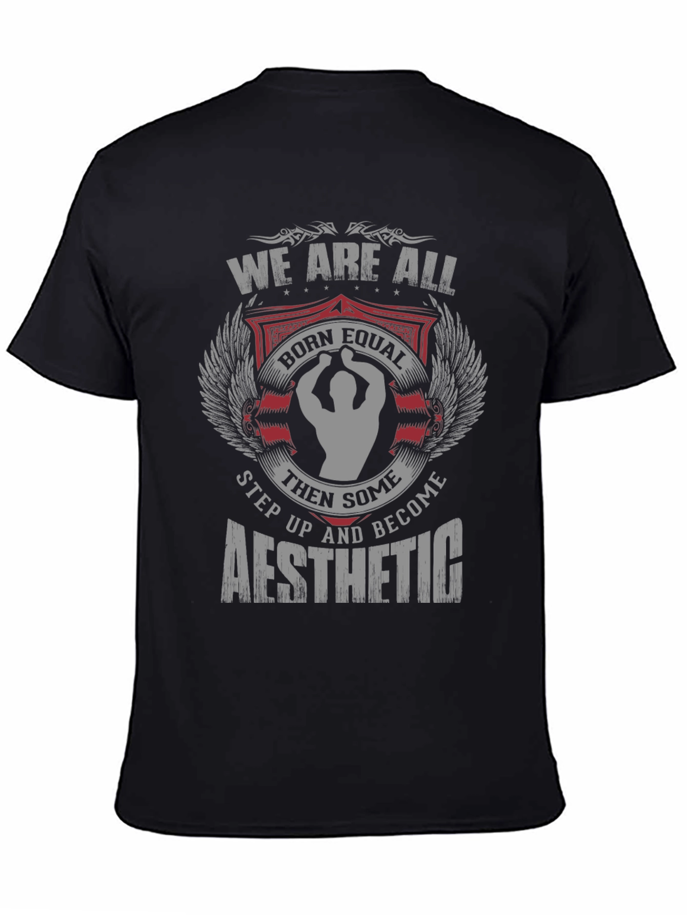 Camiseta Negra Estética y Motivacional para Hombre