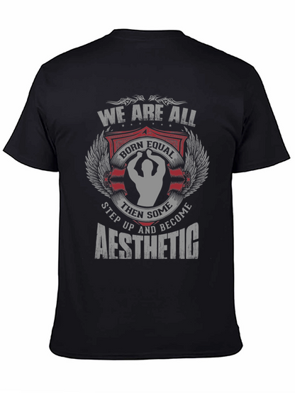 Camiseta Negra Estética y Motivacional para Hombre