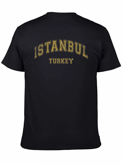 Camiseta Negra Estampada Estambul Turquía
