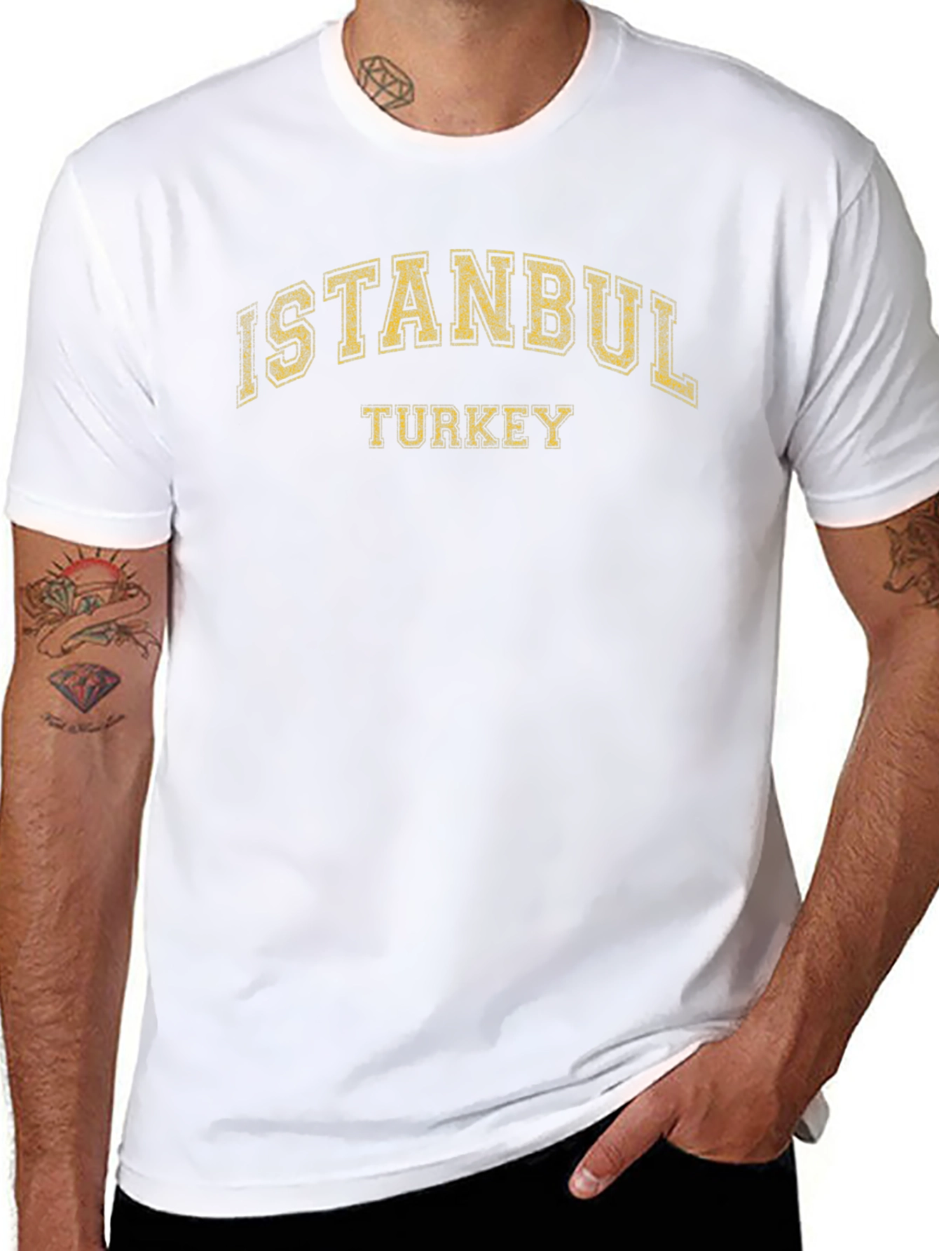 Camiseta Negra Estampada Estambul Turquía