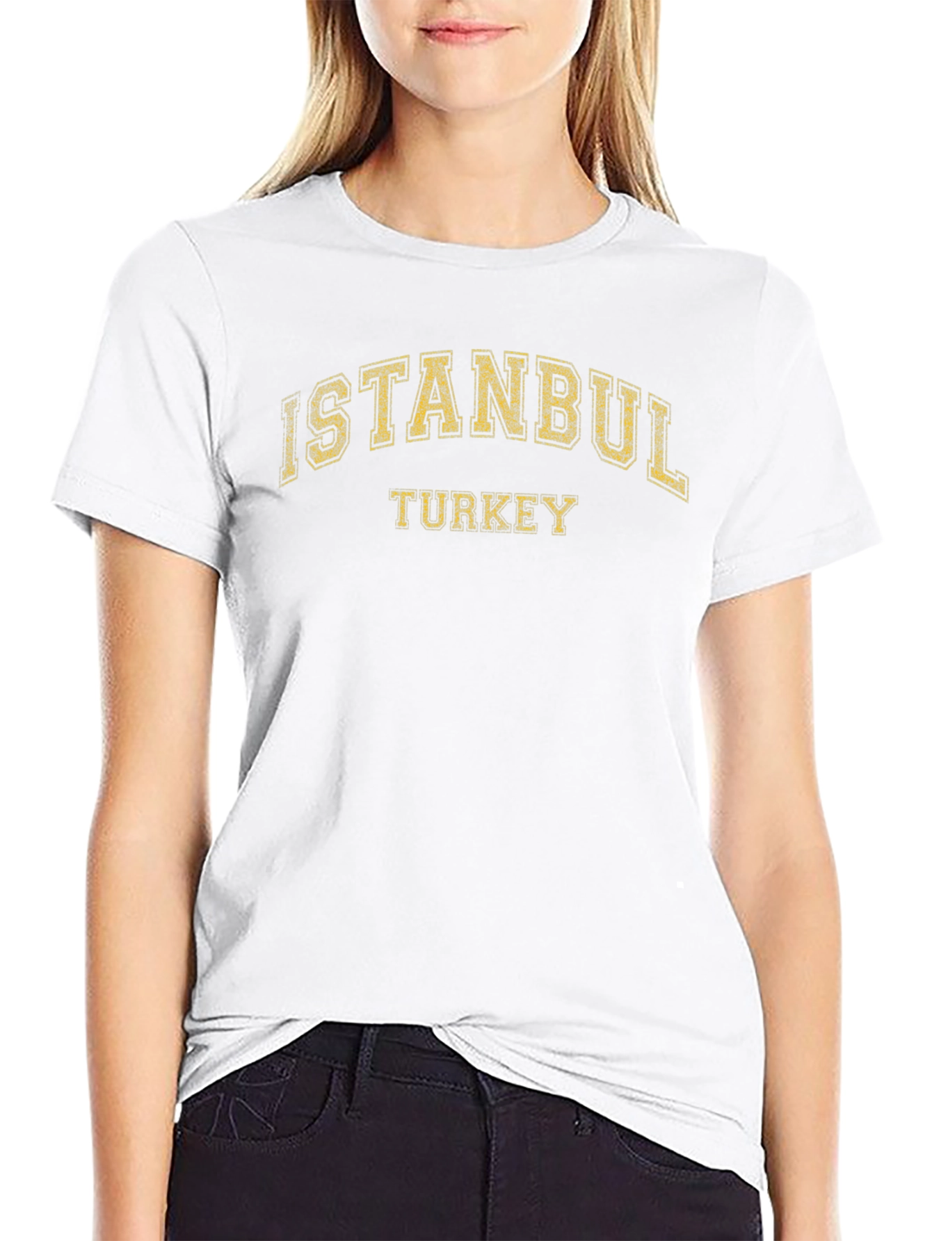 Camiseta Negra Estampada Estambul Turquía