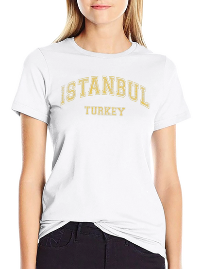 Camiseta Negra Estampada Estambul Turquía