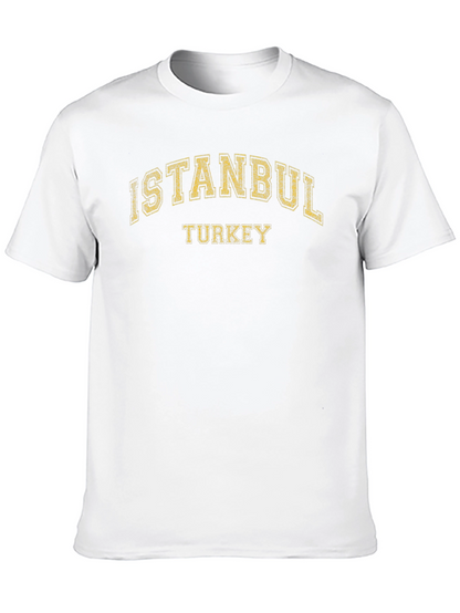 Camiseta Negra Estampada Estambul Turquía