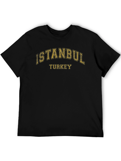 Camiseta Negra Estampada Estambul Turquía