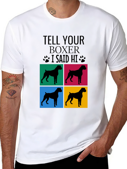 Camiseta Negra con Diseño de Boxer