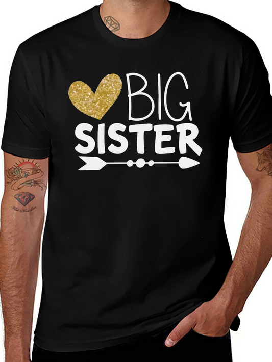 Camiseta Hermana Mayor con Corazón Dorado