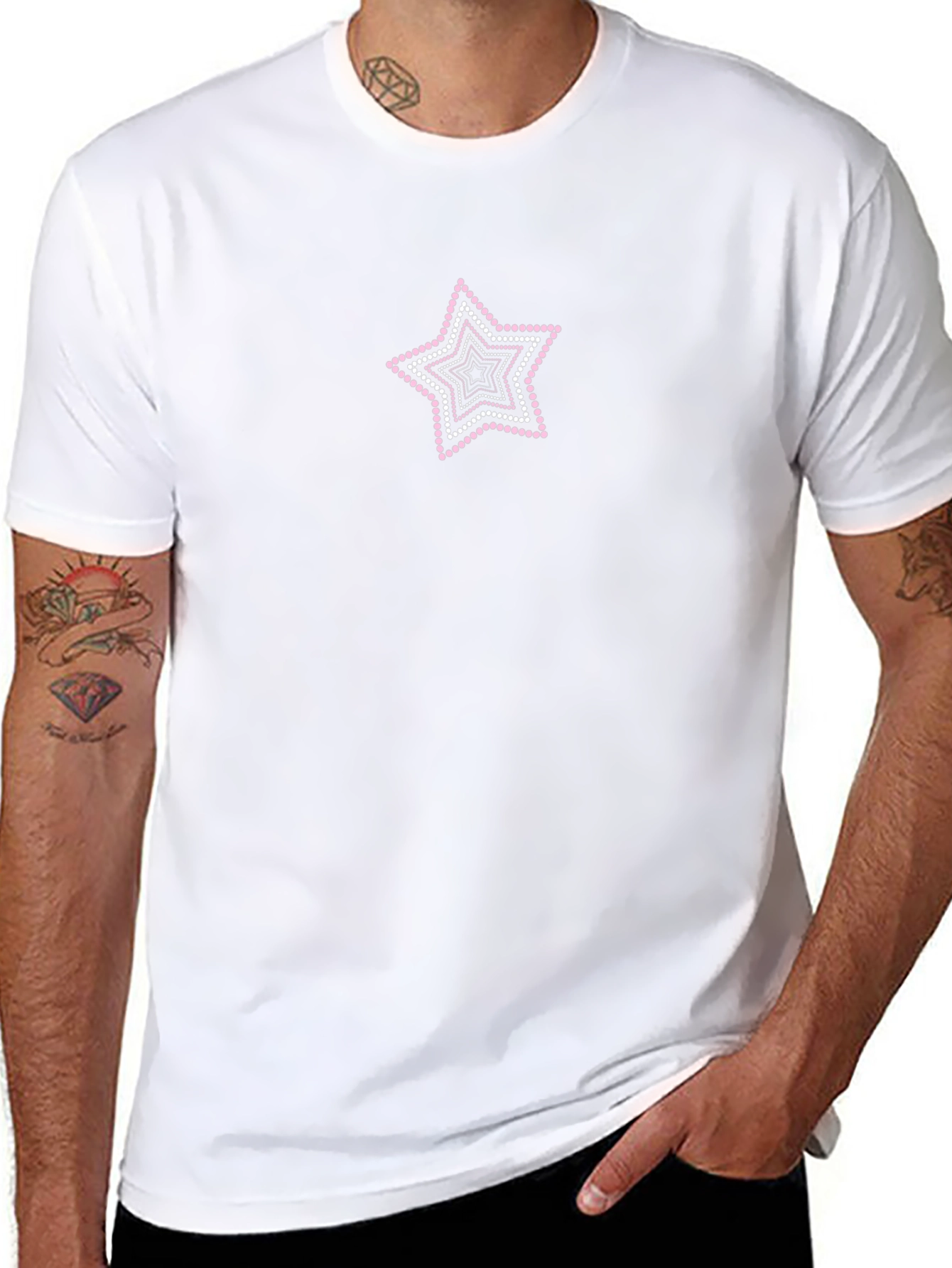 Camiseta Negra Estrella con Detalles