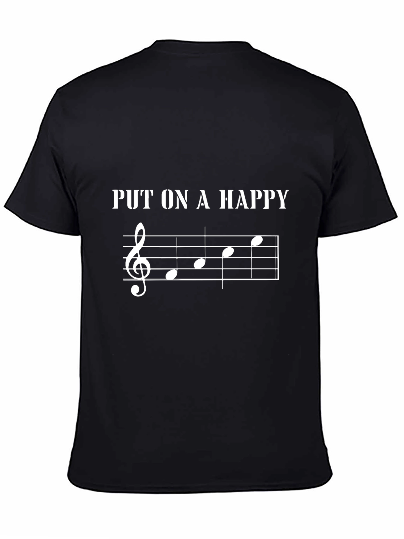 Camiseta Negra Put on a Happy Face Musical