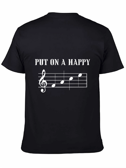 Camiseta Negra Put on a Happy Face Musical