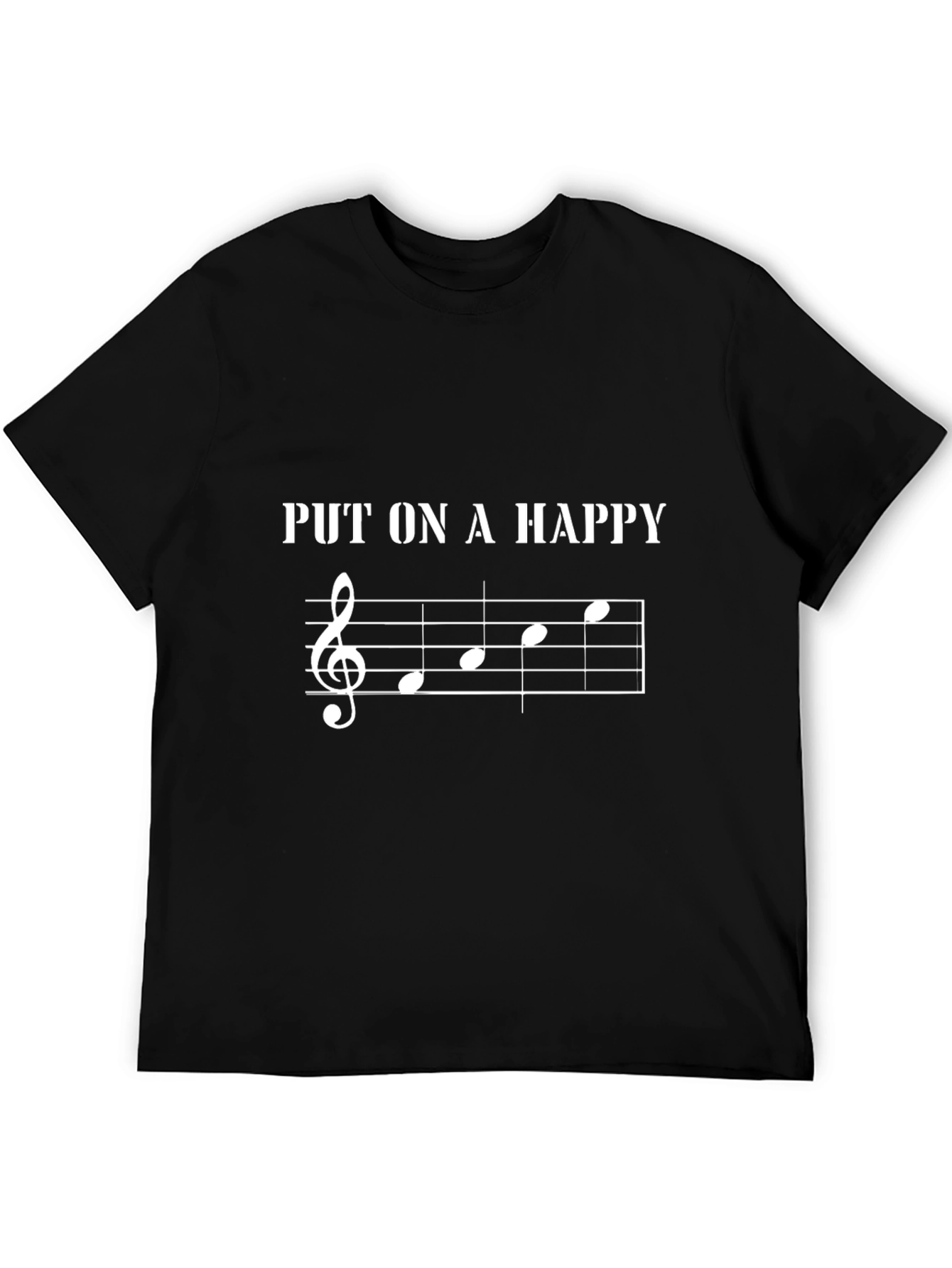 Camiseta Negra Put on a Happy Face Musical