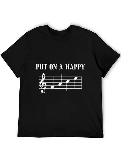 Camiseta Negra Put on a Happy Face Musical