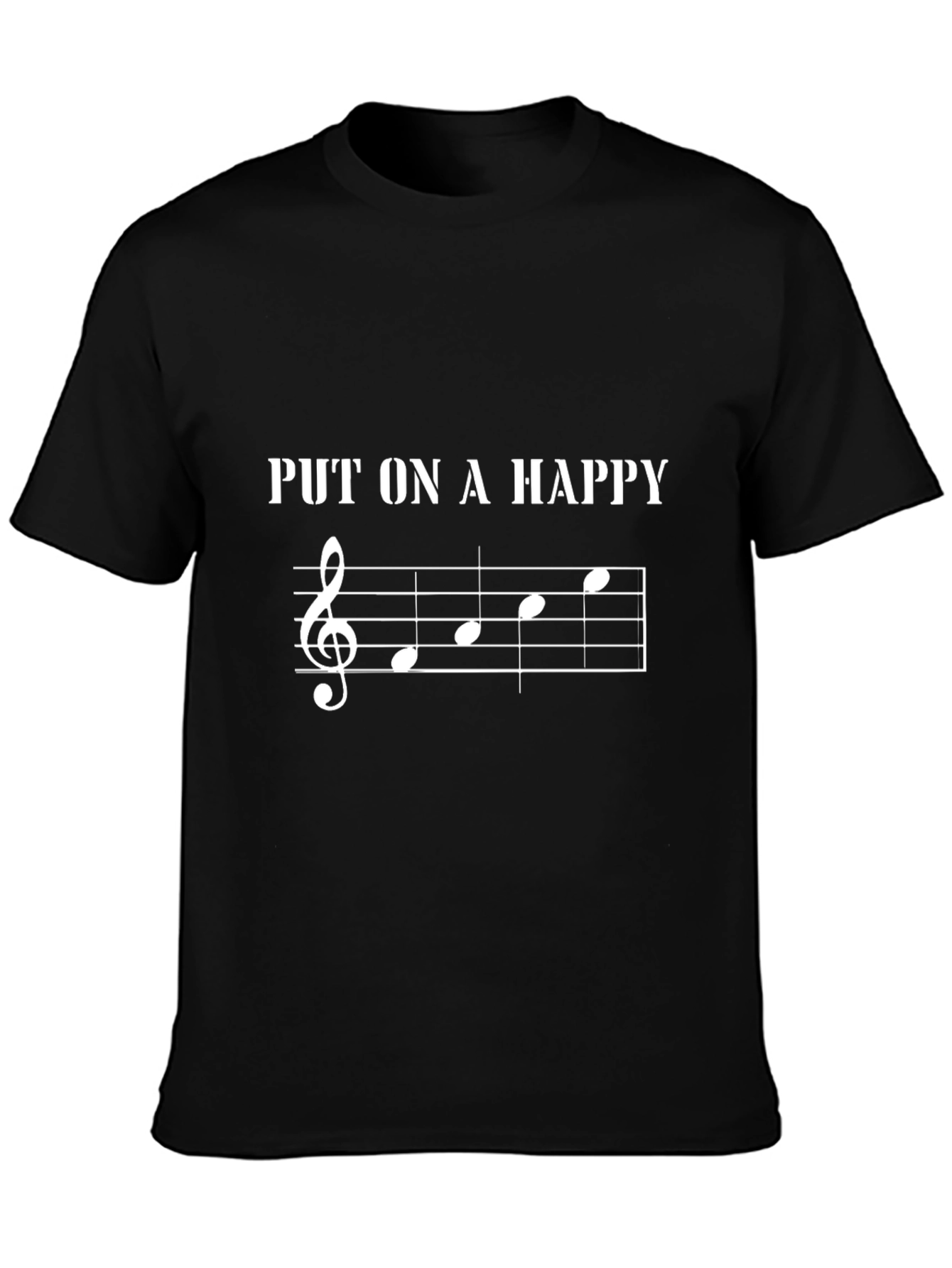 Camiseta Negra Put on a Happy Face Musical