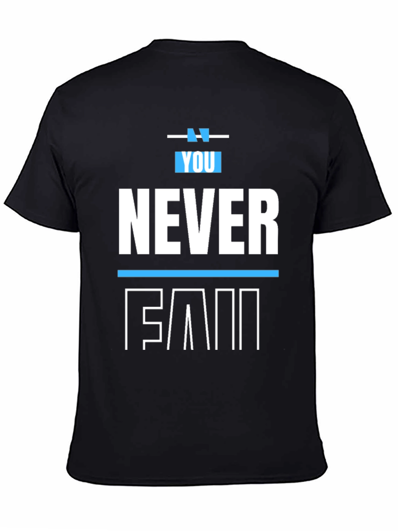 Camiseta Negra Nunca Fallas para Hombre