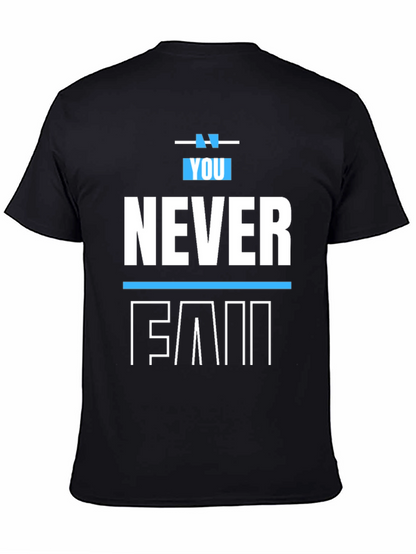 Camiseta Negra Nunca Fallas para Hombre